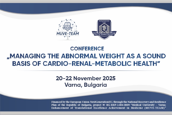  МУ-Варна организира конференцията „Obesity CaREMe“ на 20 и 22 ноември по проекта MUVE-TEAM